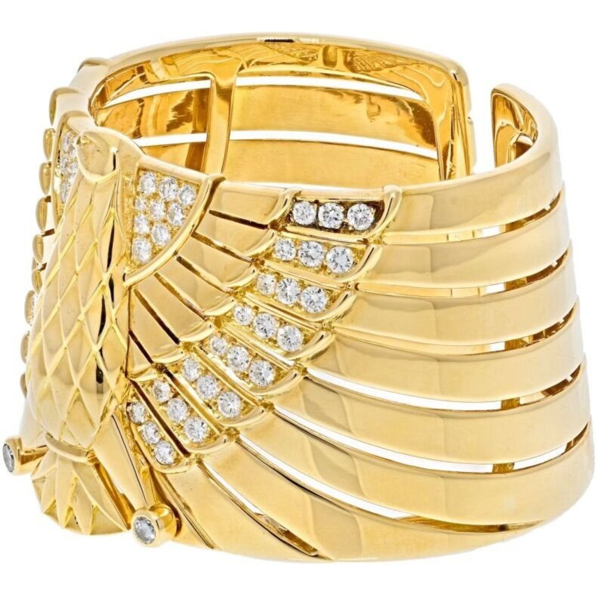 gold Cartier style stainless steel bracelet - Jewenoir